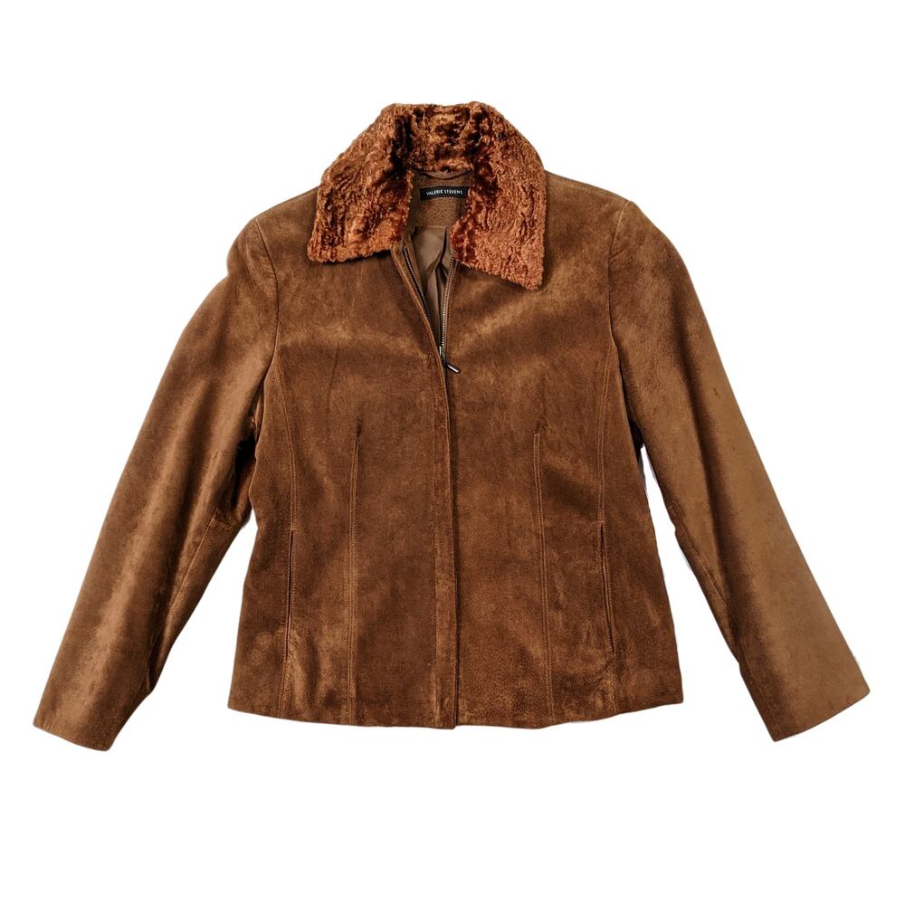 Valerie Stevens Rusty Brown Leather Jacket size Small